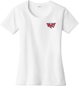 York Devils Ladies PosiCharge Tri-Blend Wicking Scoop Neck Raglan Tee